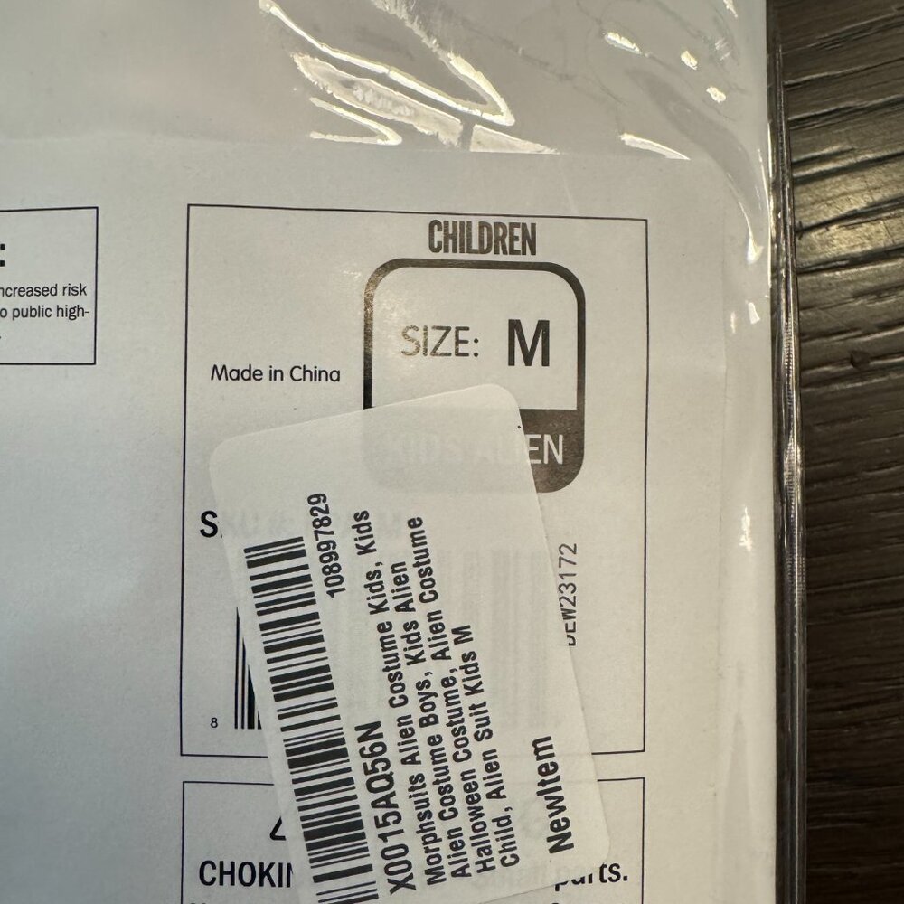 Alien Kids Costume, Size Youth M - Picture 7 of 7